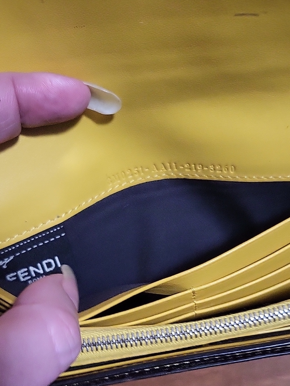 Fendi Zucca Print Yellow and Brown Women's Wallet and Dust Bag - Picture 12 of 17